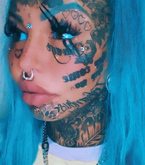 Tattoo Model Flaunts New Scar Face Design After Covering Of Herself In Ink Daily Star