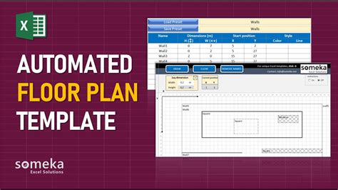 Automated Floor Plan Template Sketch A Floorplan Using Excel Youtube
