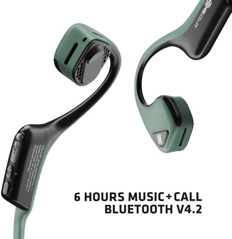 Aftershokz Air Open Ear Wireless Bone Conduction Headphones Forest