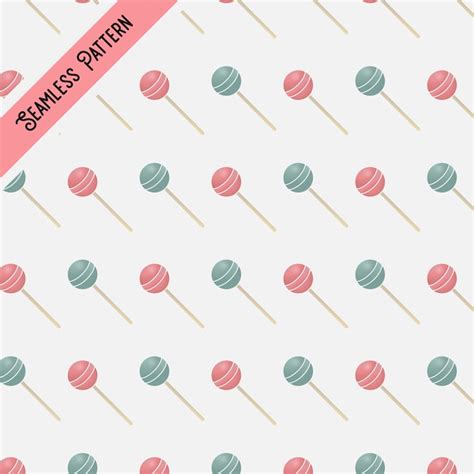 Premium Vector Cute Pastel Candy Sweets Desserts Seamless Pattern