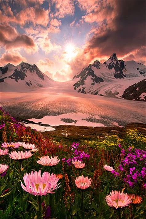 Sunset Boundry Range Alaska The Great Outdoors