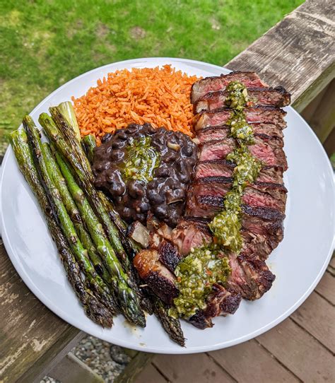 [homemade] Chimichurri Steak With Sides R Food
