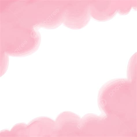 Gambar Beautiful Pink Cloud Frame Illustration Awan Merah Muda Awan