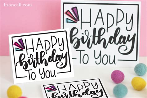 Explore the best info now. Hand Lettered Free Printable Birthday Card - Liz on Call