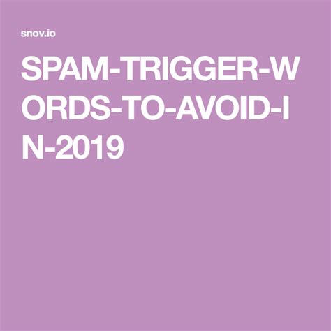 Spam Trigger Words To Avoid In 2019 Spam Avoid Content Words Business Store Business