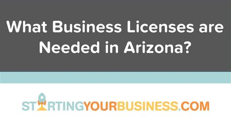 What Business Licenses Are Needed In Arizona Starting A Business In