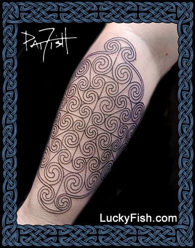 Shandwick Stone Spirals Celtic Tattoo Design Luckyfish Art