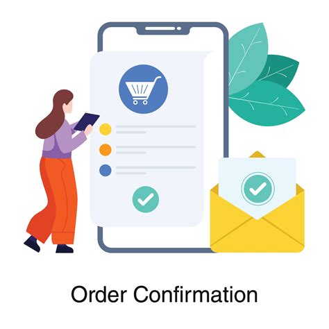 Order Confirmation Page Concept 2107714 Vector Art At Vecteezy