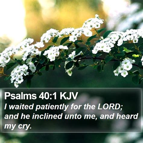 Psalms 40 1 KJV I Waited Patiently For The LORD And He Inclined