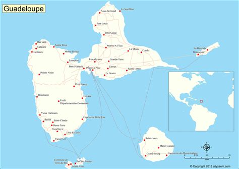 Carte Touristique De Guadeloupe Voyage Carte Plan