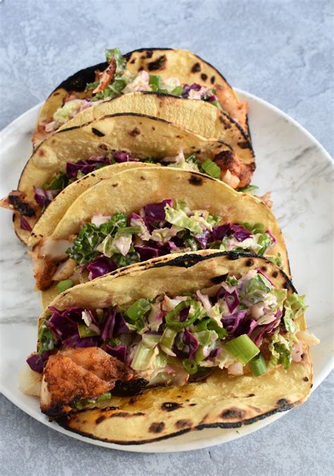 Blackened Fish Tacos With Creamy Lime Coleslaw The Nutritionist Reviews