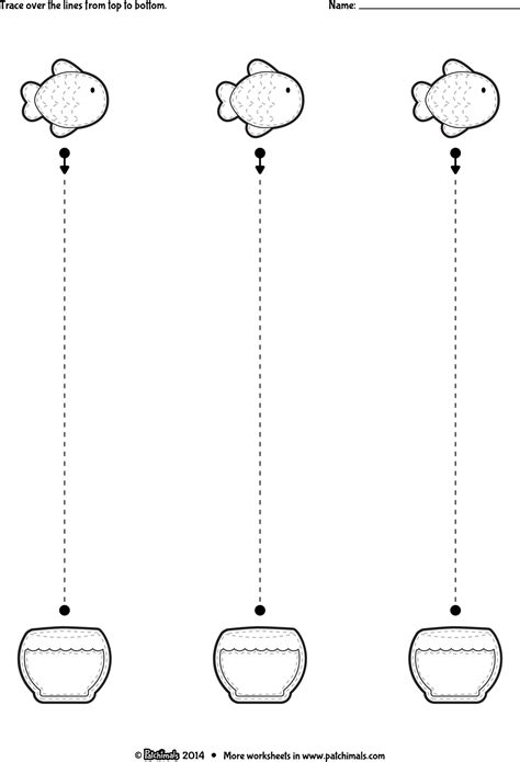 Vertical Lines Tracing Worksheet
