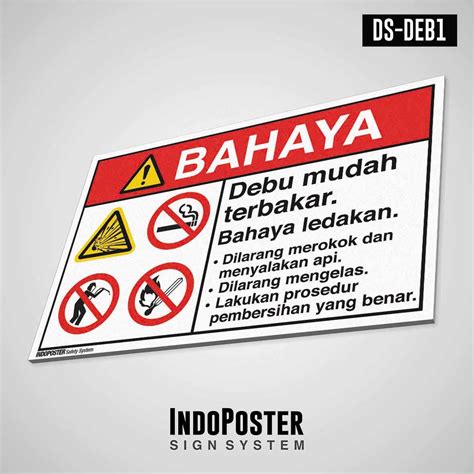 Jual Safety Sign Rambu K PVC ANSI Bahaya Ledakan Debu Mudah Terbakar A X Cm Shopee Indonesia