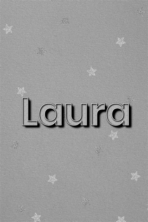 Laura Name Polka Dot Lettering Font Typography