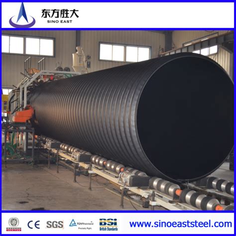 China Large Diameter Steel Reinforced Hdpe Corrugated Pipe For Sweaging