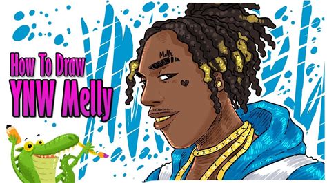 How To Draw Ynw Melly Step By Step Tutorial Youtube
