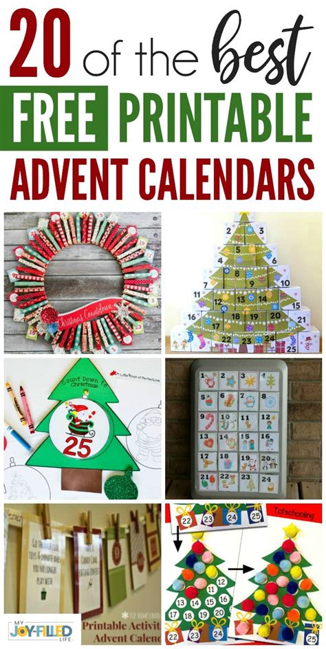 13 Free Printable Christmas Advent Calendars For Kids Artofit