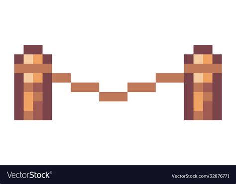 Obstacle Barrier Problem In Pixel Game Element Vector Image