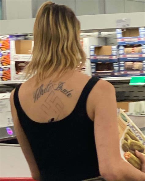 Young Woman With White Pride Nazi Tattoos Seen At Mission Valley