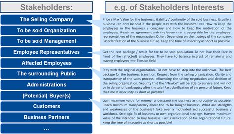 Carve Out Stakeholder Examples Bridging Positions