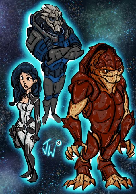 Artstation Mass Effect Cartoon Fanart