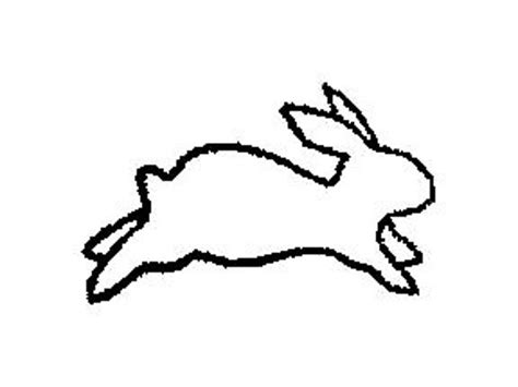Hopping Bunny Rabbit Outline Rubber Stamp