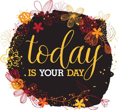 Today Single Word Illustrations Royalty Free Vector