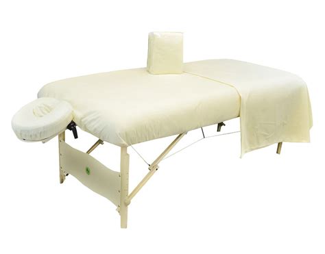 Massage Table Flannel Sheets 3 Pc Cotton Sheet Set Beige Fitted Flat Face Sheet Devlon Northwest
