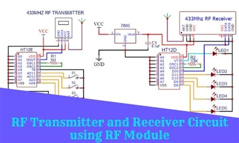 Rf Transmitter And Receiver Circuit Using Rf Module Electroduino Rf
