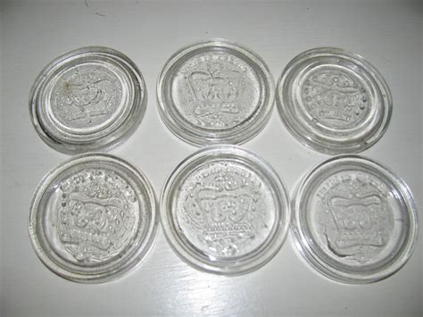 9 Vintage Crown Glass Inserts Canning Jar Lids Canada