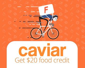 We also have an app. Try Caviar Promo: Get $20 in food credit with this ...