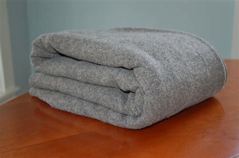 Wool Army Blanket Heavy Grey Wool Blanket Military Blanket