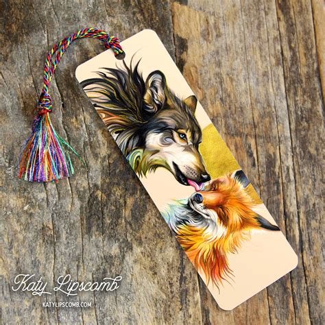 Wolf And Fox Bookmark · Katy Lipscomb Llc · Online Store Powered By