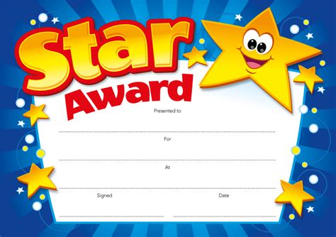 Shining Star Award Certificate Template