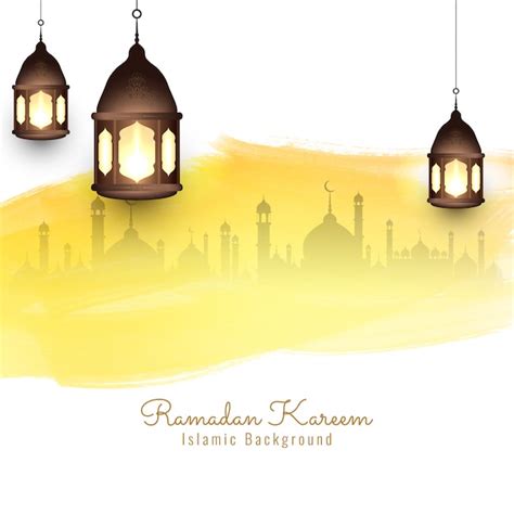 Premium Vector Abstract Ramadan Kareem Religious Watercolor Background