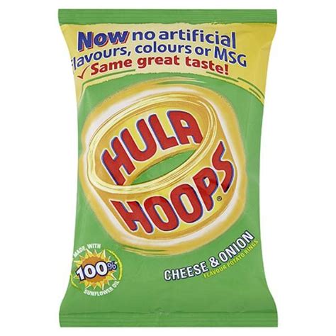 Buy Hula Hoops Cheese And Onion Flavour Crisps Potato Rings 34g 48 Pack