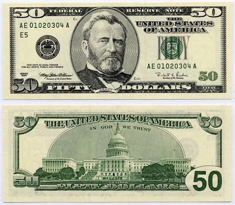 50 Dollar Bill Printable Printable Templates