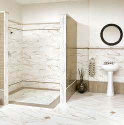 Using a patterned tile on the bathroom floor is a great way to add color and design without it being visually overwhelming. 30 Bathroom tile designs on a budget