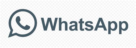 Hd Whatsapp Grey Text Logo With Symbol Png Citypng
