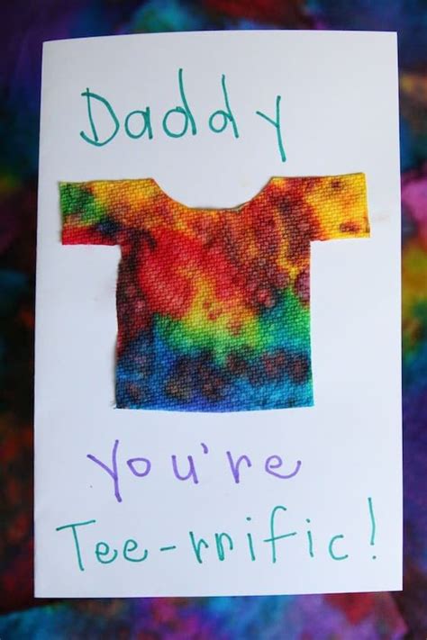 Father's day will be in next month, i think it's time to make one with my kids, how about you ? Coolest Homemade Father's Day Card - Tie-Dyed Paper Towel ...