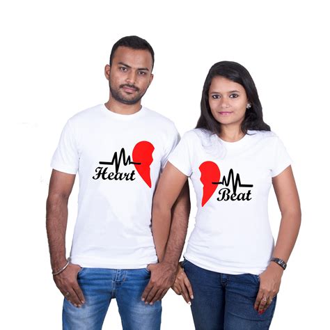 Details about halloween couple costumes t shirts boyfriend girlfriend shirts funny t shirts. Indian Aurochs Matching HeartBeat Couple T-Shirts - Indian ...