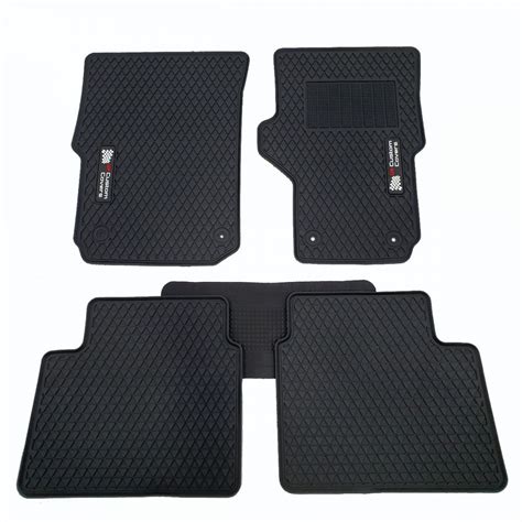 Vw Amarok Front And Rear Heavy Duty Custom Fit Rubber Floor Mats Black