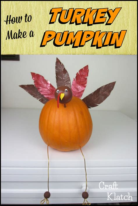 Turkey Pumpkin For Thanksgiving Diy Craft Klatch