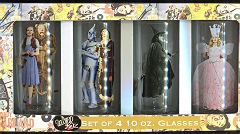 Wizard Of Oz 4 10 Oz Glasses 6 Figures Uk Kitchen And Home