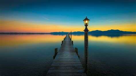 Peaceful Pier Hd Wallpaper