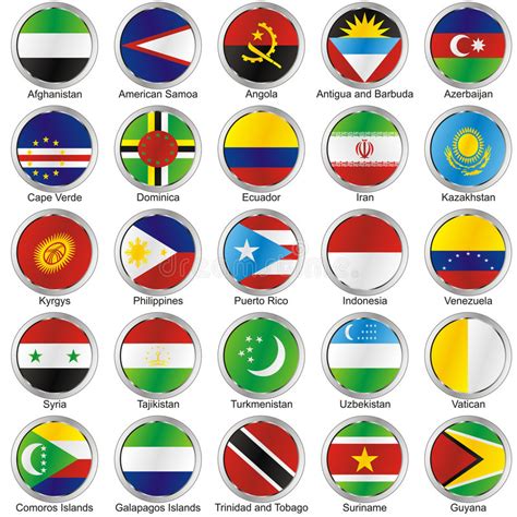 Vector Set Of All World Countries Flags Sovereign States Dependent