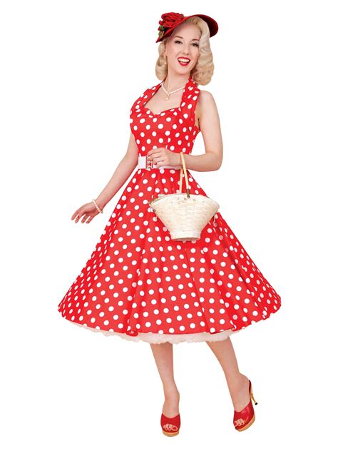 raspaw vintage red and white polka dot dress