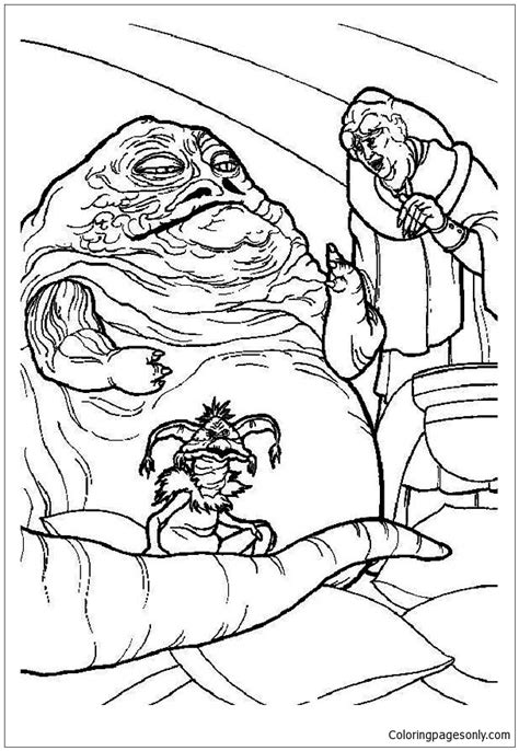 This incredibly rich universe created by george lucas takes place over several episodes, the first one out isn't however the first one in the history.find the best star wars coloring pages for kids & for adults, print and color 139 star wars coloring. Jabba the Hutt Galaxy Powerful Gangsters Coloring Page - Free Coloring Pages Online