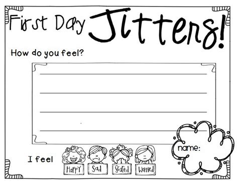 Https://tommynaija.com/worksheet/first Day Jitters Worksheet