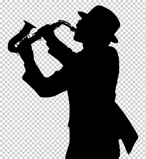 Descarga Gratis Saxofón Trompetista Silueta Jazz Instrumentos